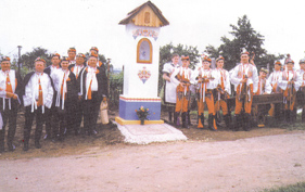 Svěcení sošky sv&nbsp;Urbana&nbsp;Nechory<br>1994